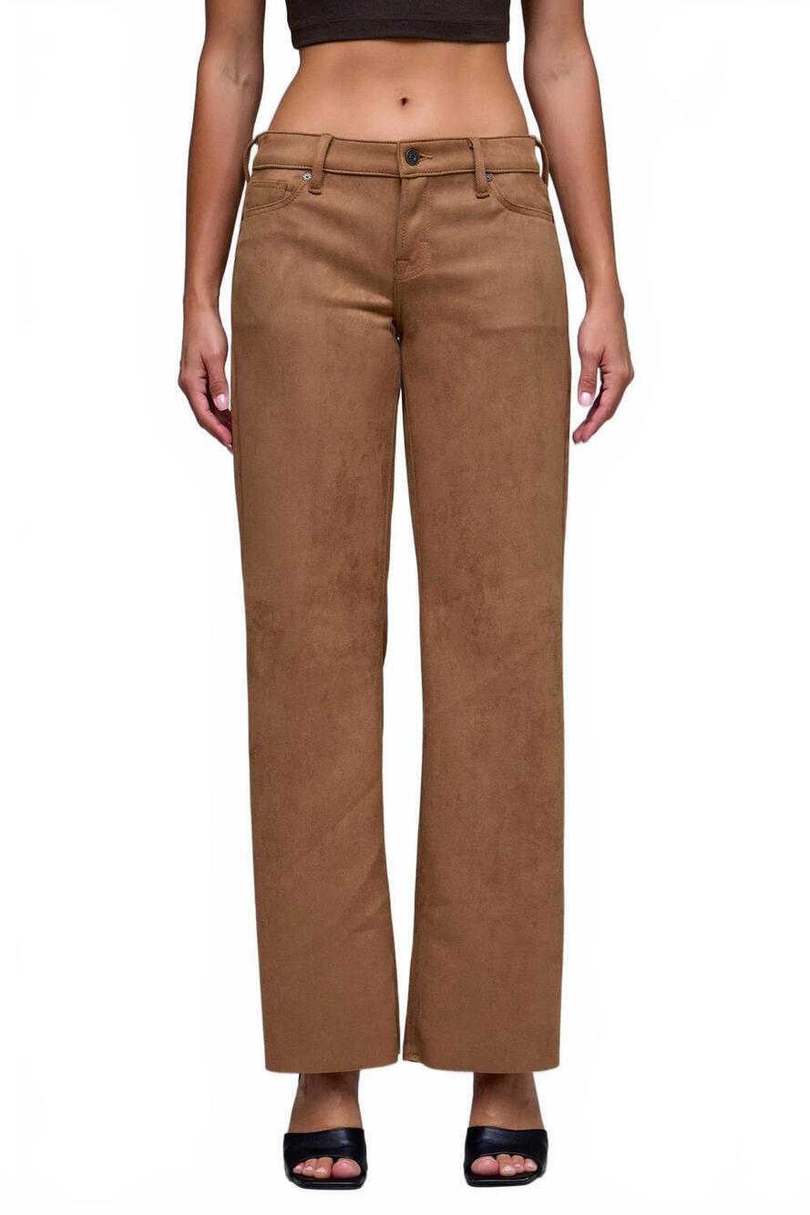 NEW HIDDEN comfort suede flare jeans in caramel